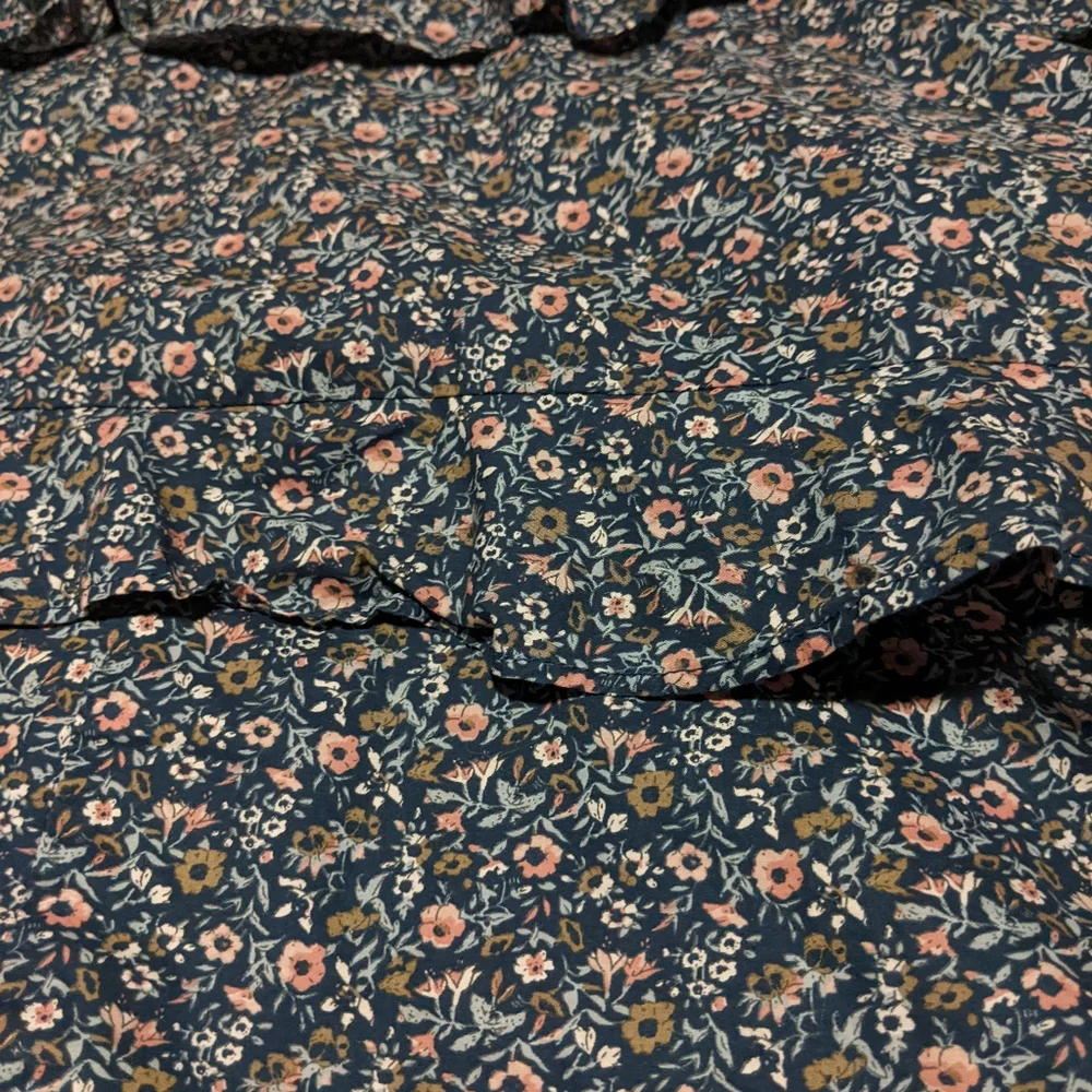 Floral Dress Tiered Midi Cotton Ruffle - Picture 3 of 5